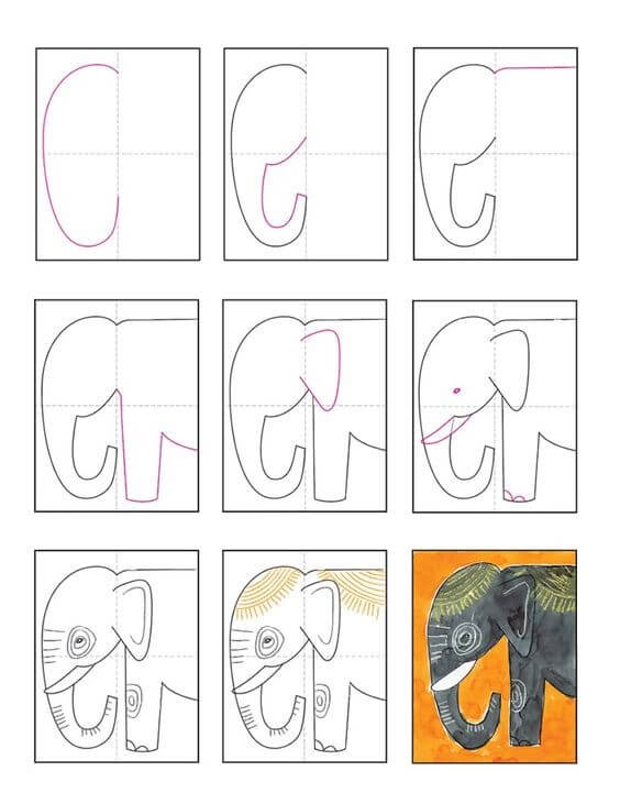 idée d'éléphant (46) dessin