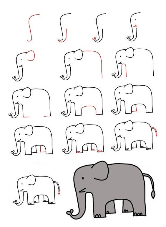 idée d’éléphant (47) dessin