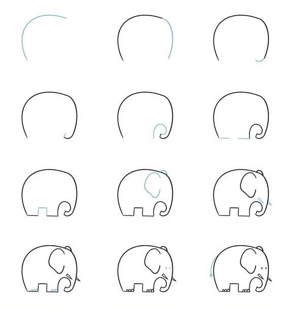 idée d’éléphant (48) dessin
