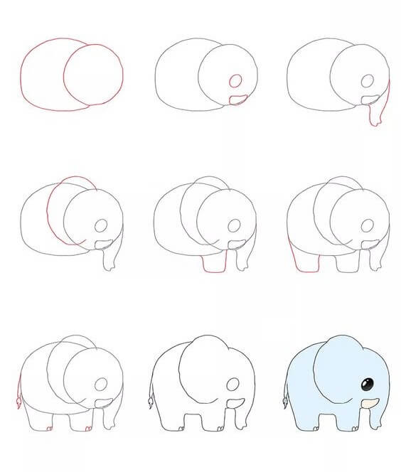 idée d'éléphant (49) dessin