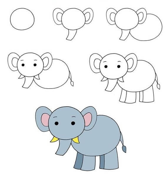 idée d'éléphant (56) dessin