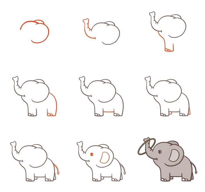 idée d'éléphant (60) dessin