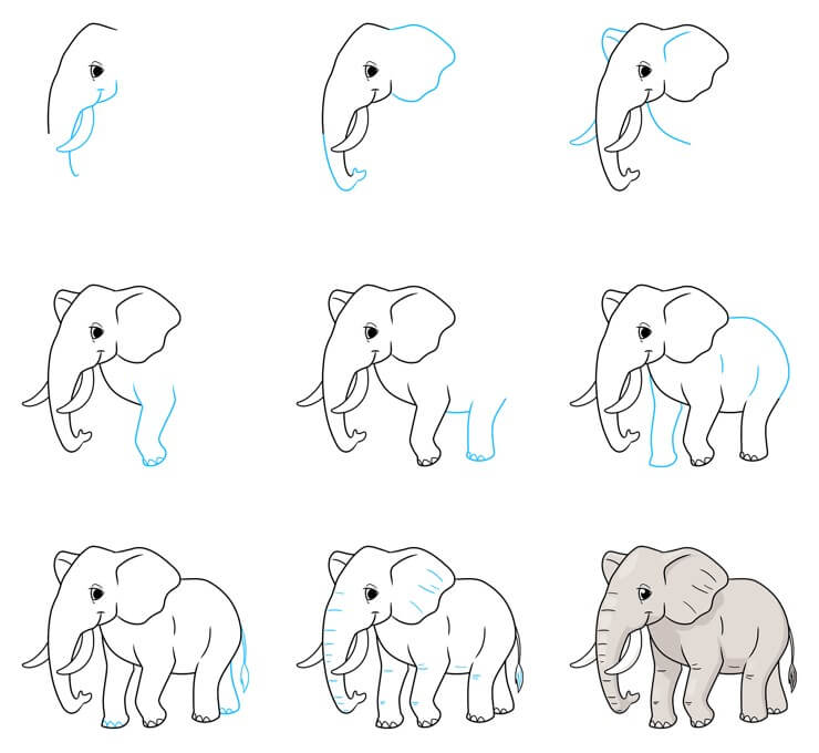 idée d'éléphant (62) dessin