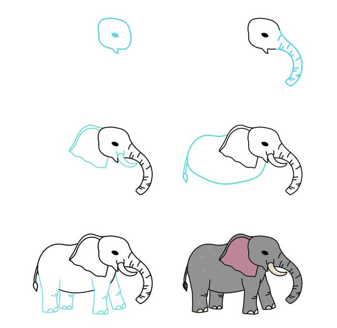 idée d'éléphant (67) dessin