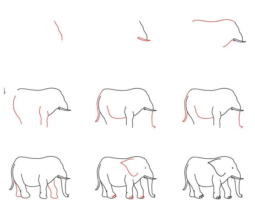 idée d'éléphant (71) dessin