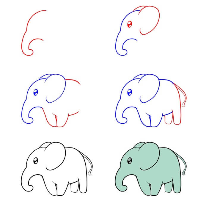 idée d'éléphant (72) dessin