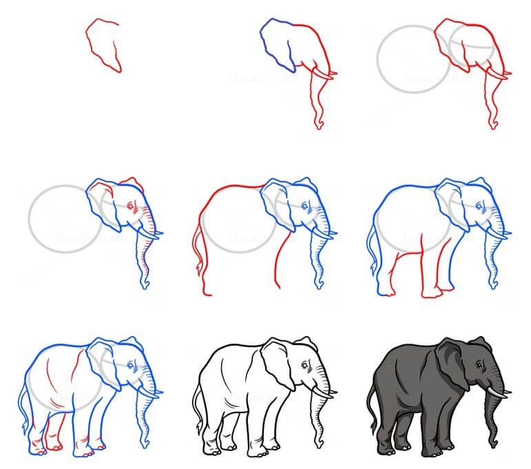 idée d'éléphant (73) dessin