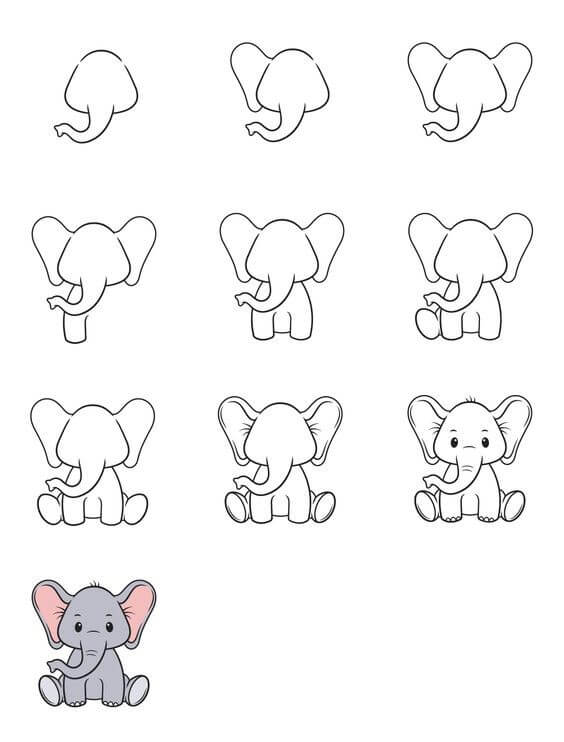 idée d'éléphant (9) dessin