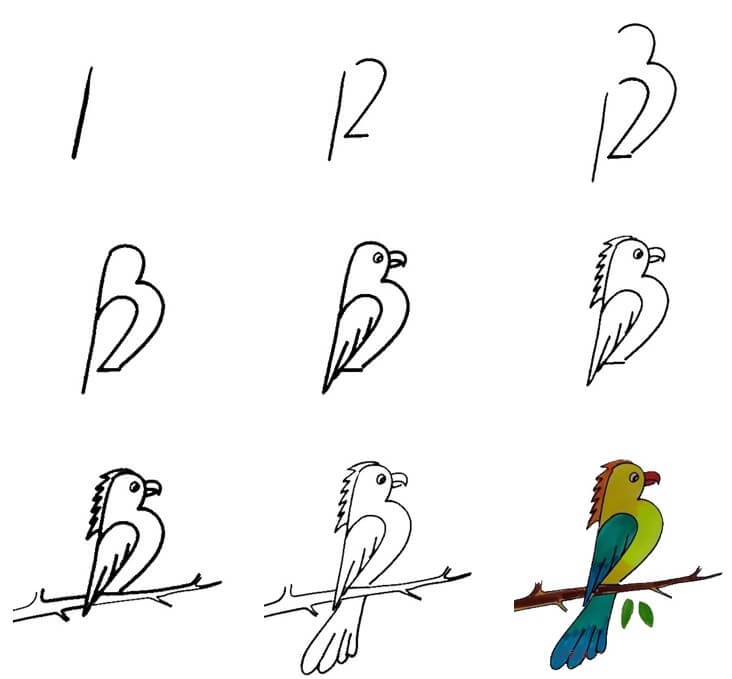 idées d'oiseaux (38) dessin