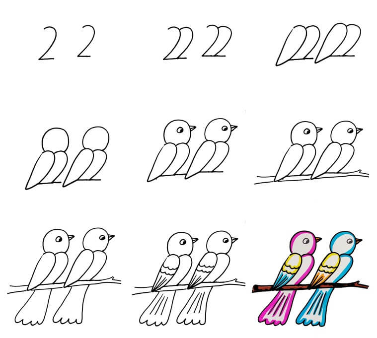 idées d'oiseaux (40) dessin