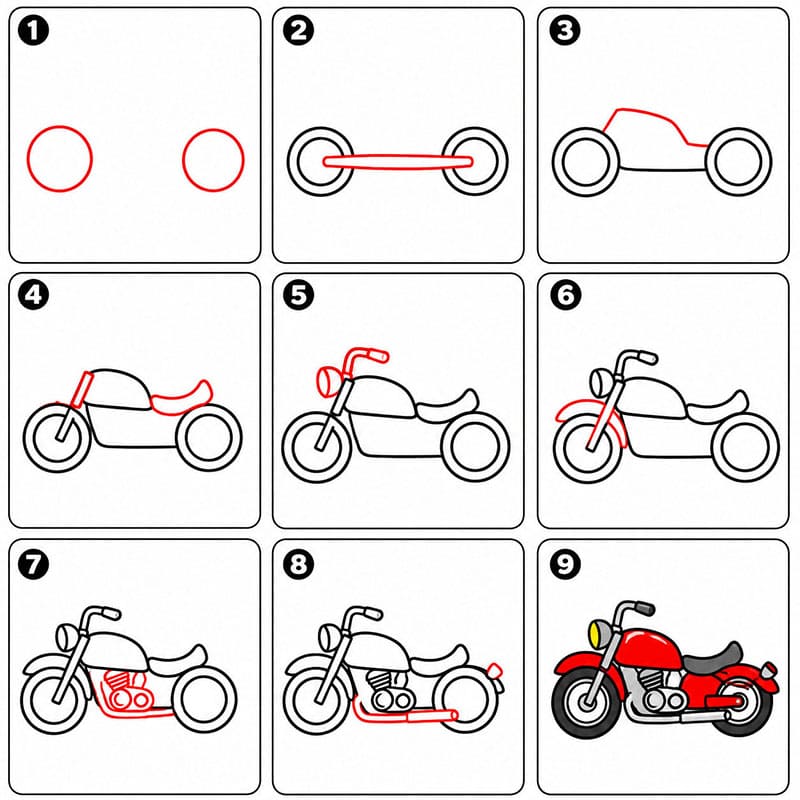 Moto d’aventure dessin