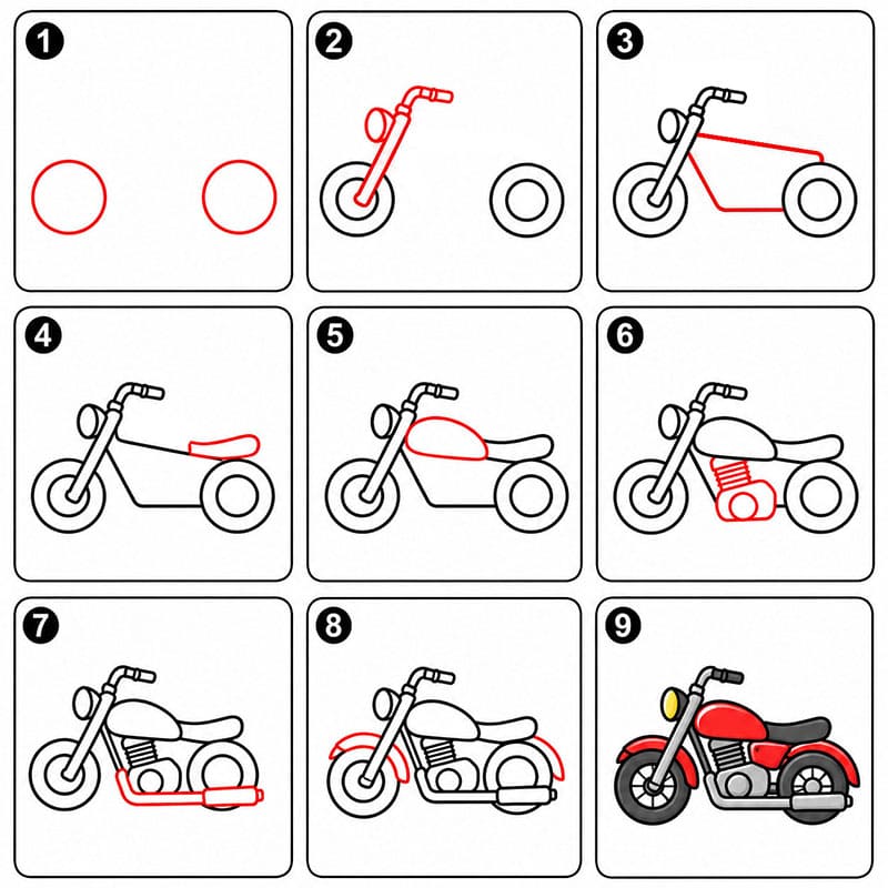 Moto de course dessin
