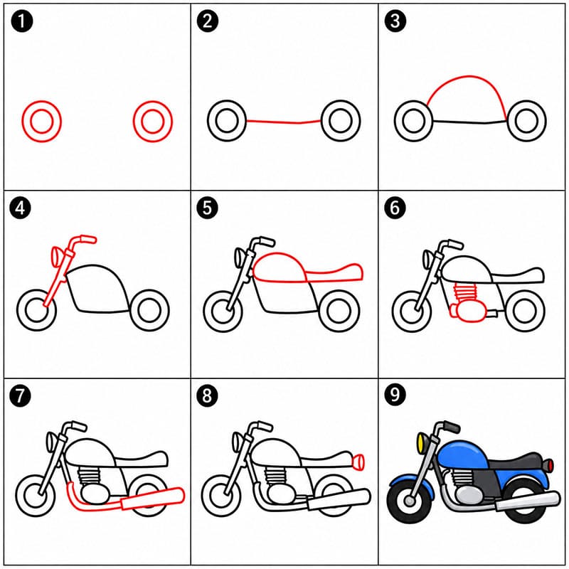 Moto roadster dessin
