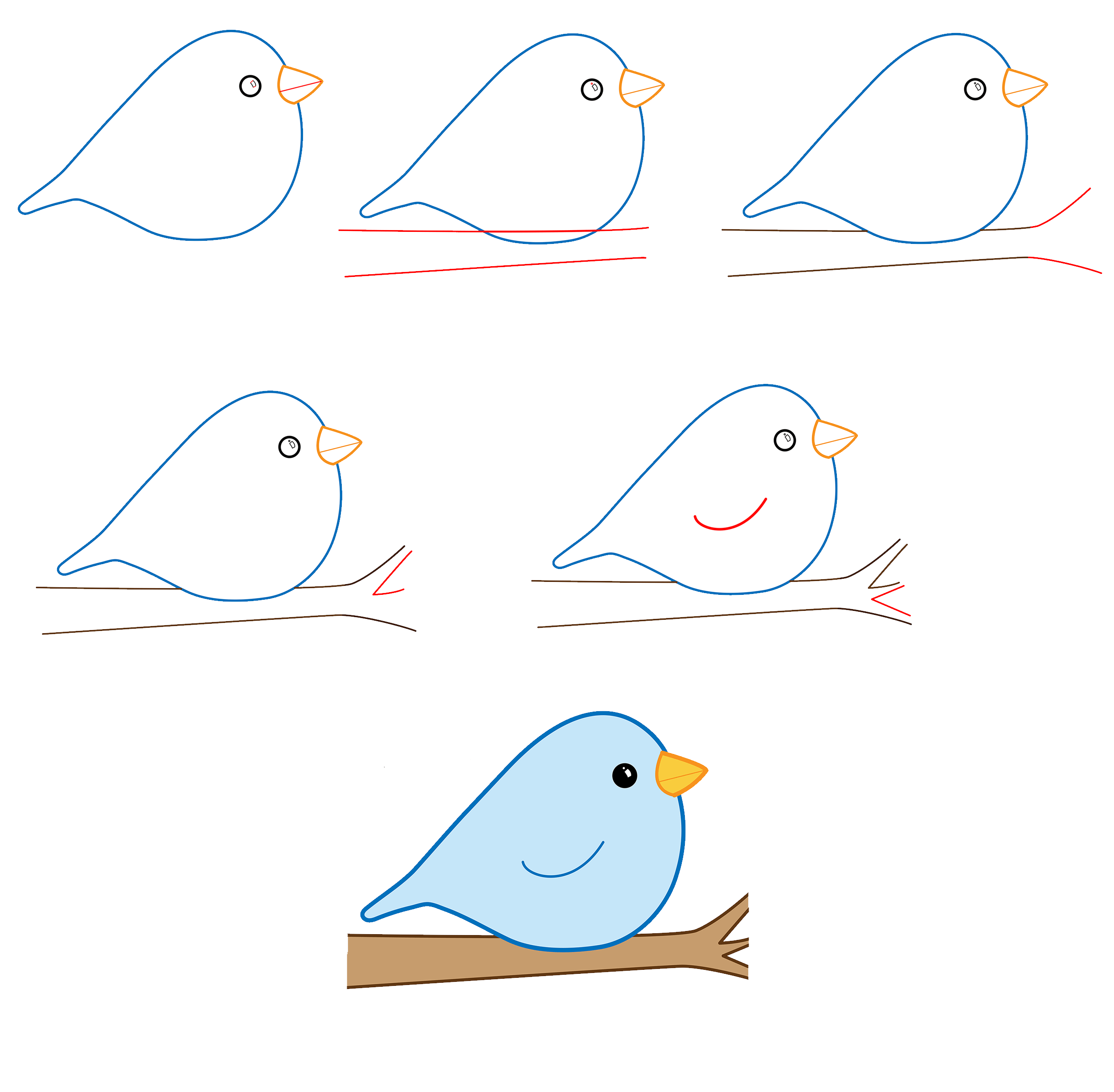 Oiseau mignon dessin