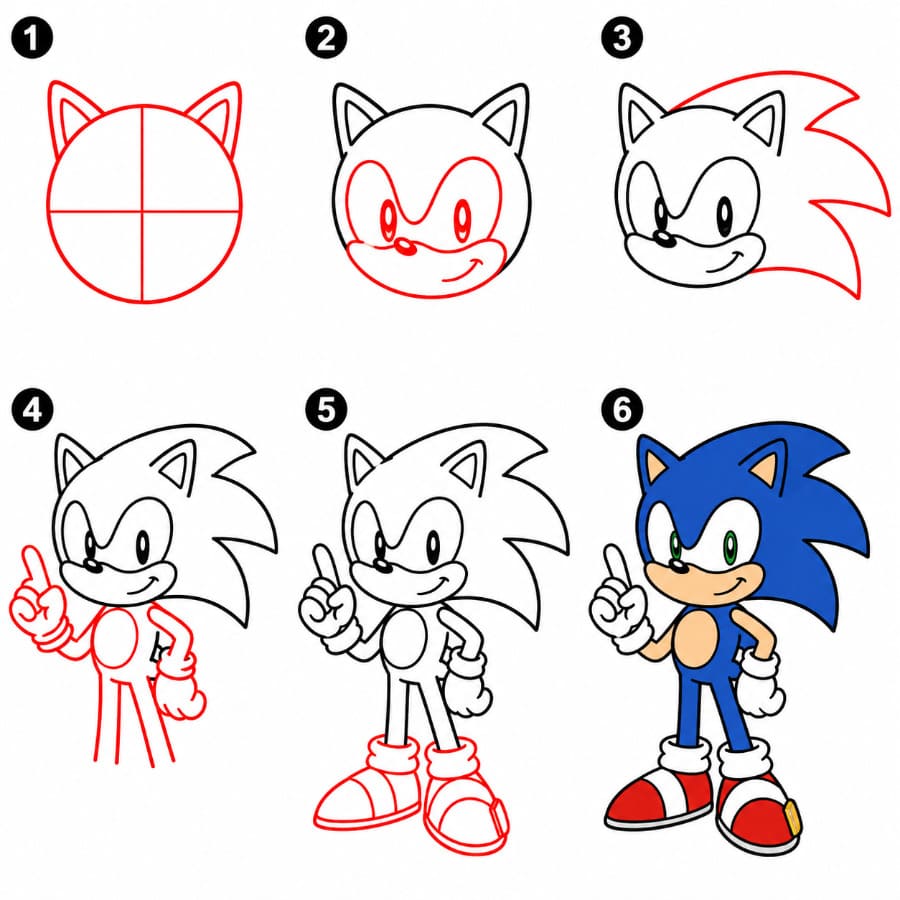Sonic drôle dessin