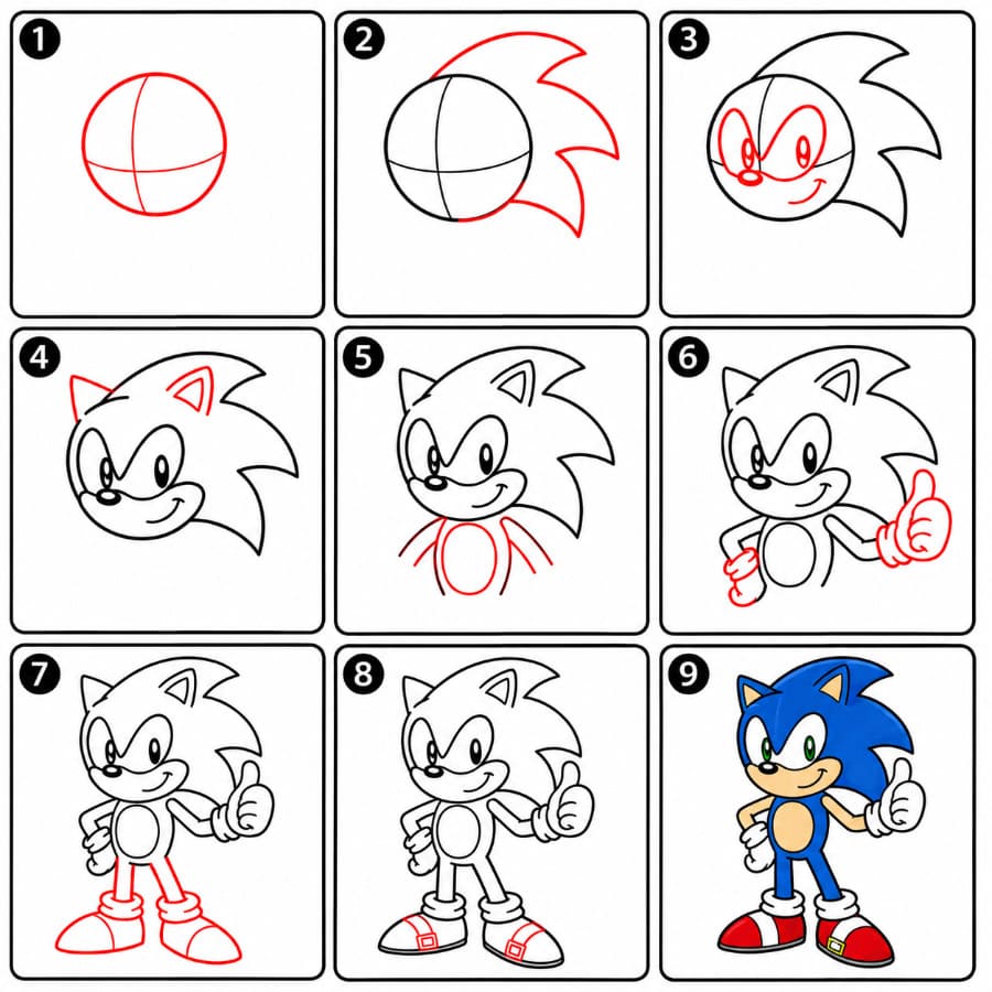 Sonic libre dessin