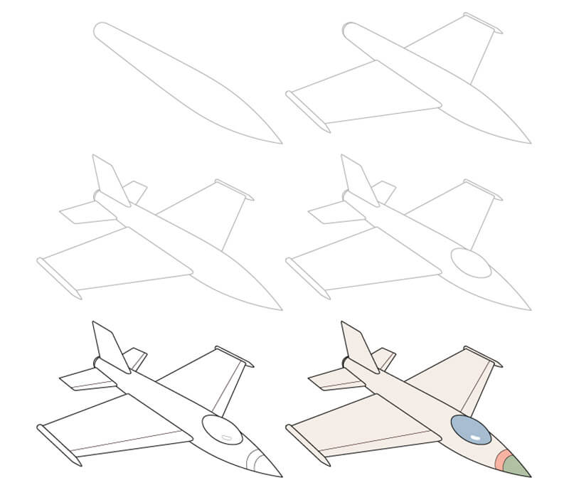 Un avion de chasse dessin