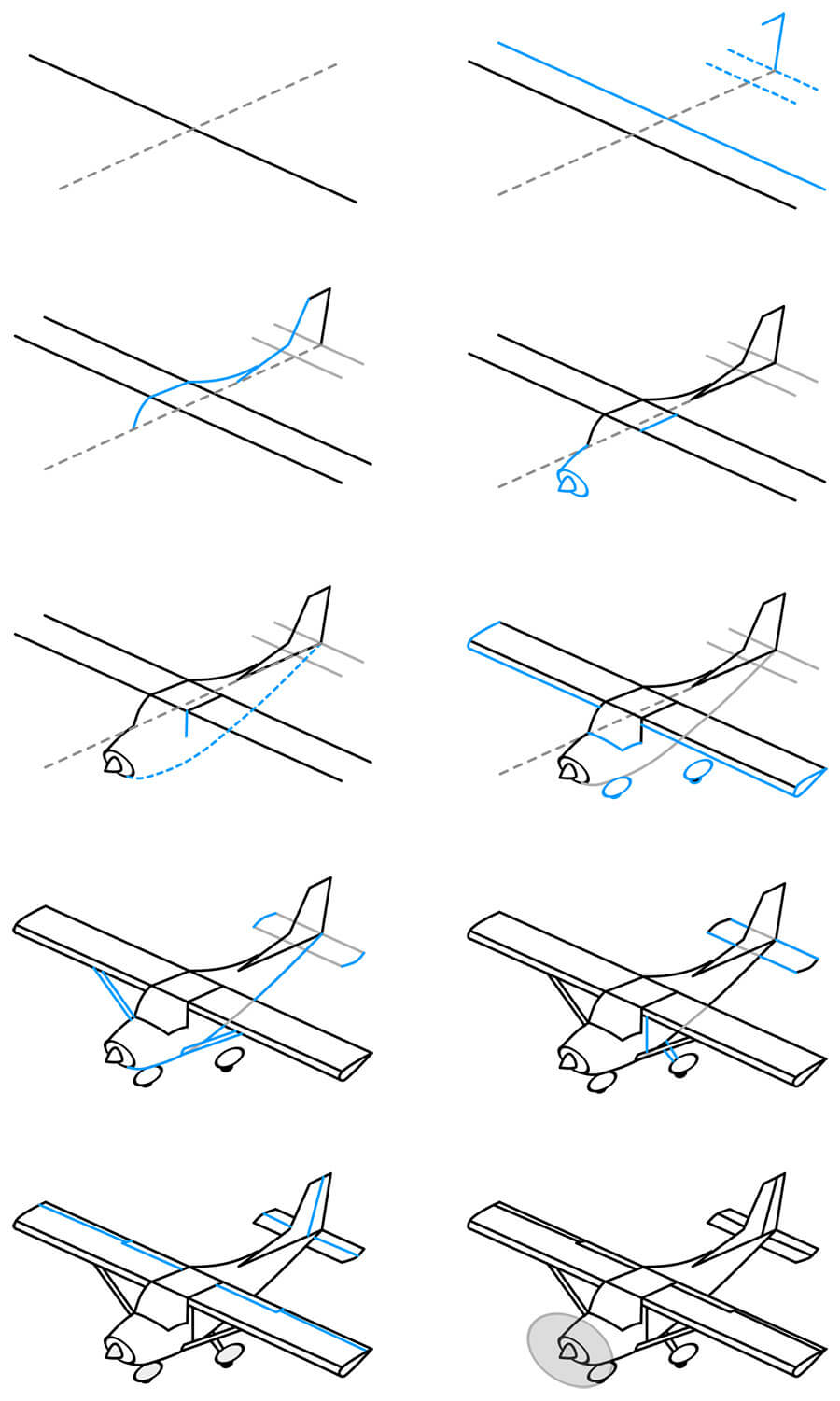 Comment dessiner Un avion monomoteur