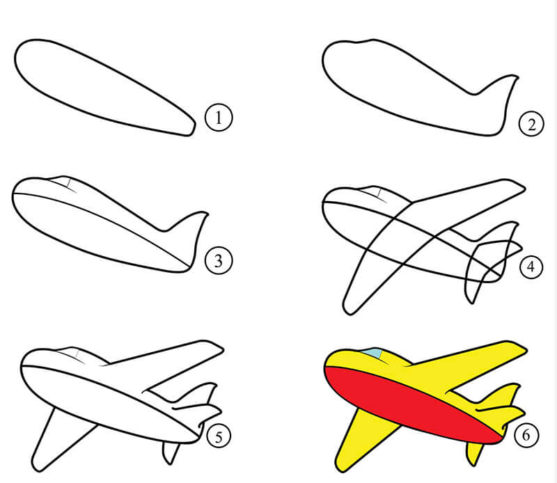 Un avion simple dessin