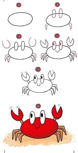 Un crabe facile dessin