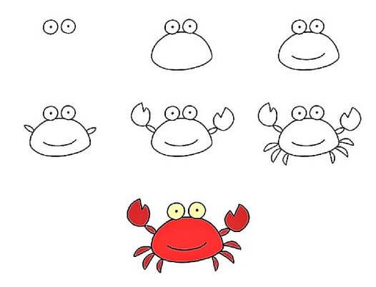 Comment dessiner Un crabe mignon