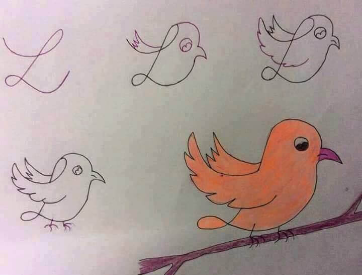 Un oiseau facile dessin