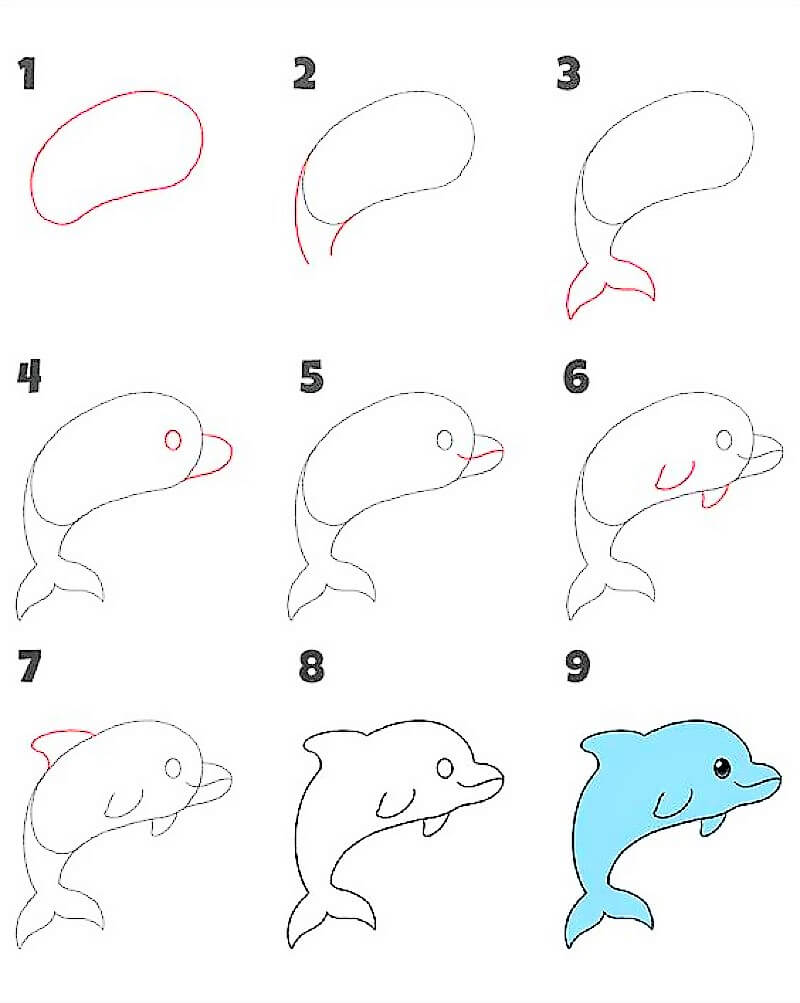 Une idée de dauphin 12 dessin