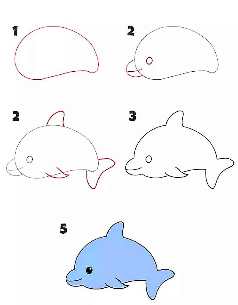 Une idée de dauphin 15 dessin