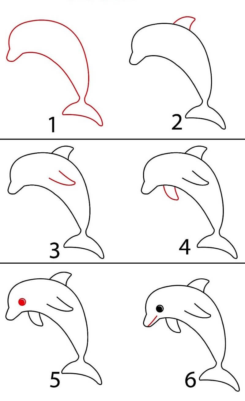 Une idée de dauphin 16 dessin