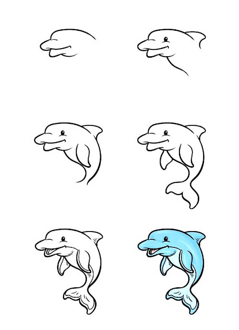 Une idée de dauphin 8 dessin