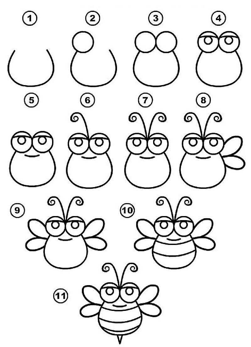 Comment dessiner Une jolie abeille