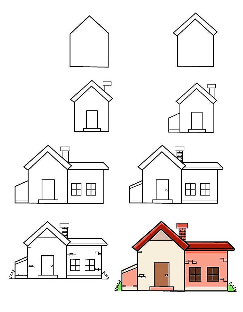 Une maison basique dessin