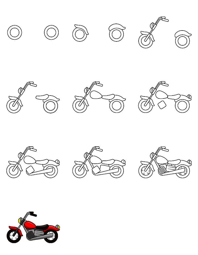 Une moto cool dessin