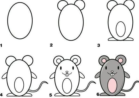 Comment dessiner Une souris mignonne