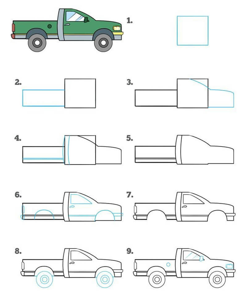 Comment dessiner Un camion classique