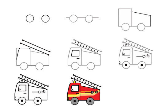 Comment dessiner Un camion de pompiers