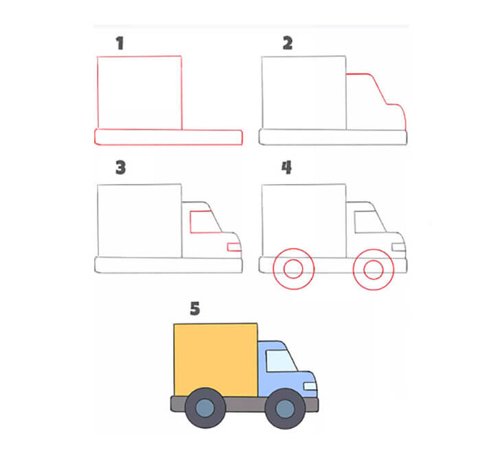 Un camion simple dessin