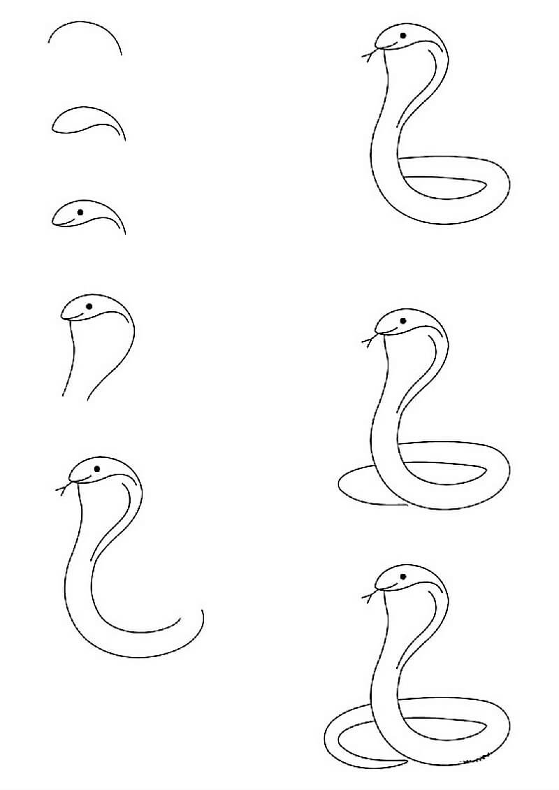 Un simple cobra dessin