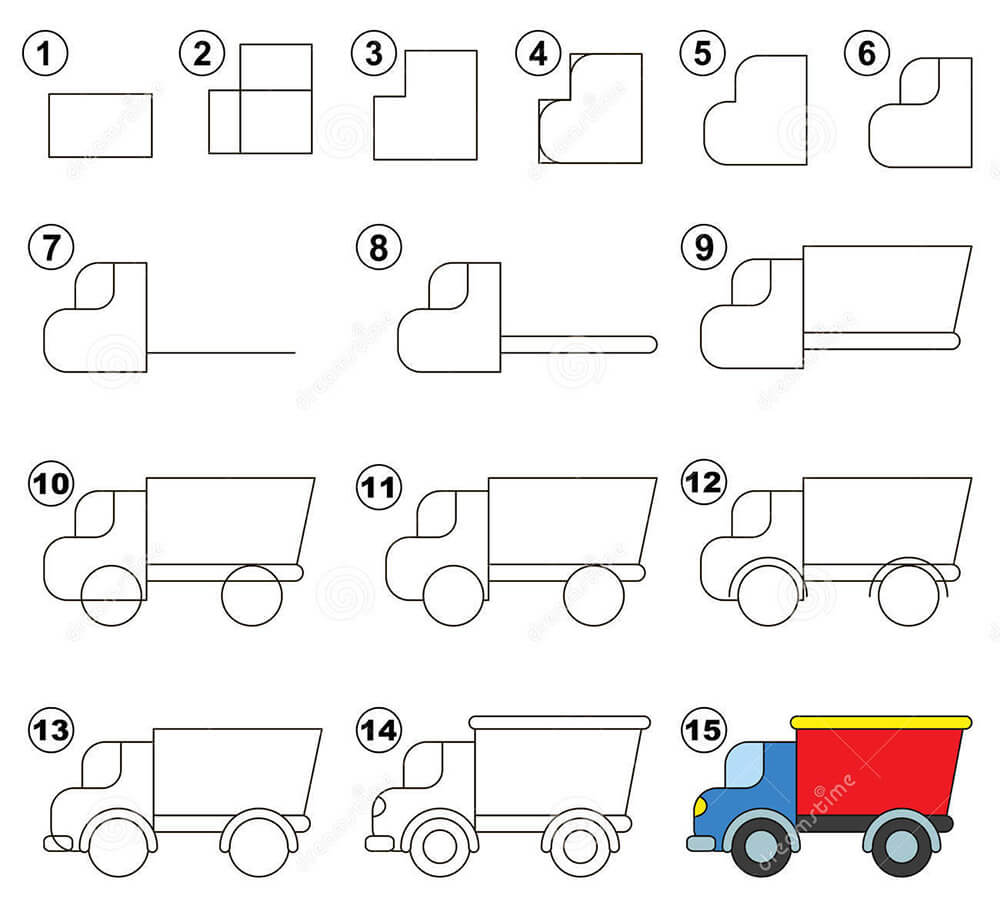 Comment dessiner Un vieux camion