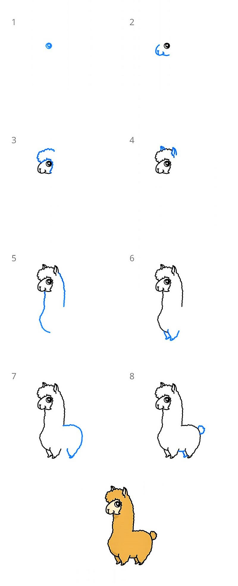 Comment dessiner Une idée de lama 14