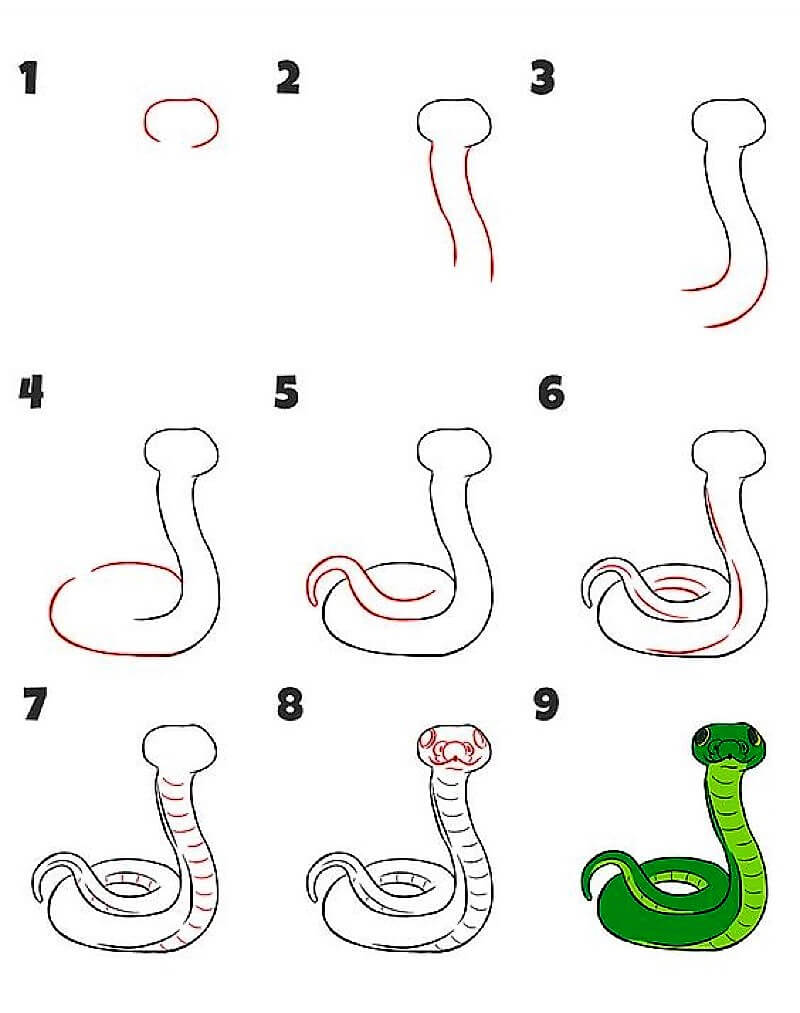 Une idée de serpent 11 dessin
