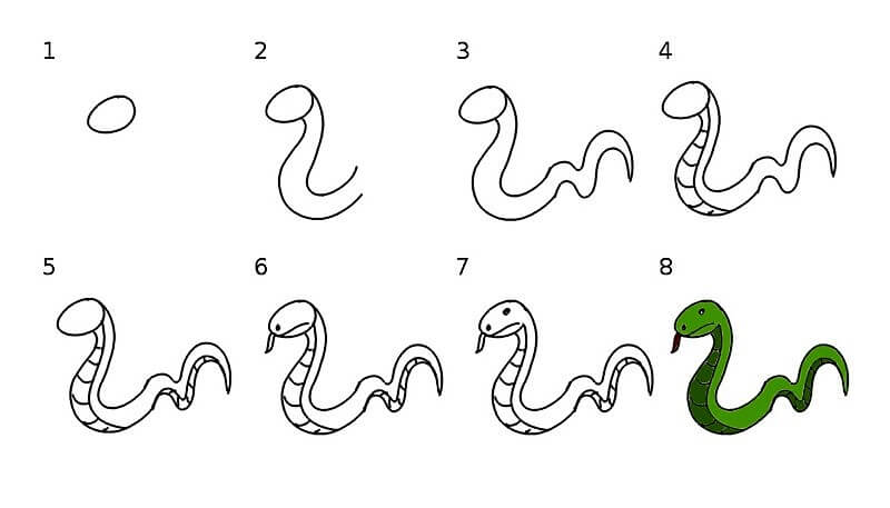 Une idée de serpent 12 dessin