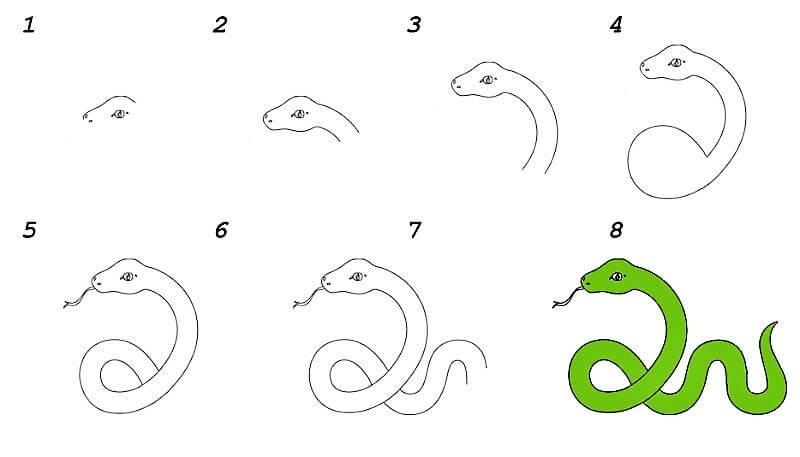 Une idée de serpent 16 dessin