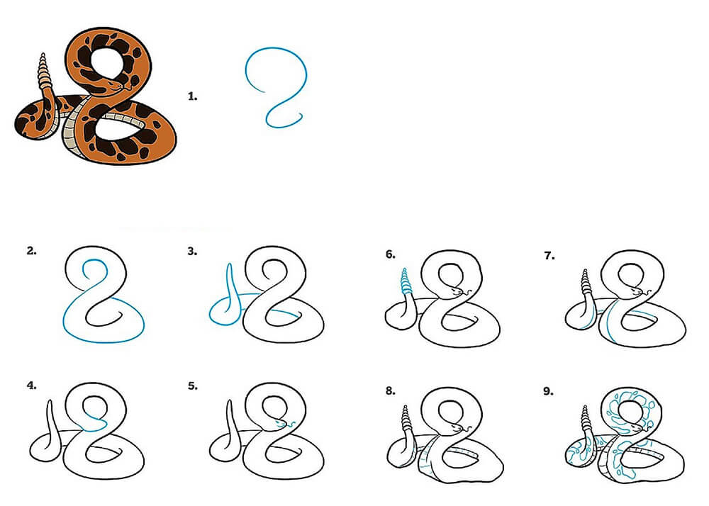 Comment dessiner Une idée de serpent 22