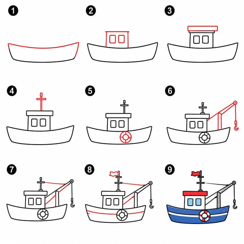 Bateau basique dessin