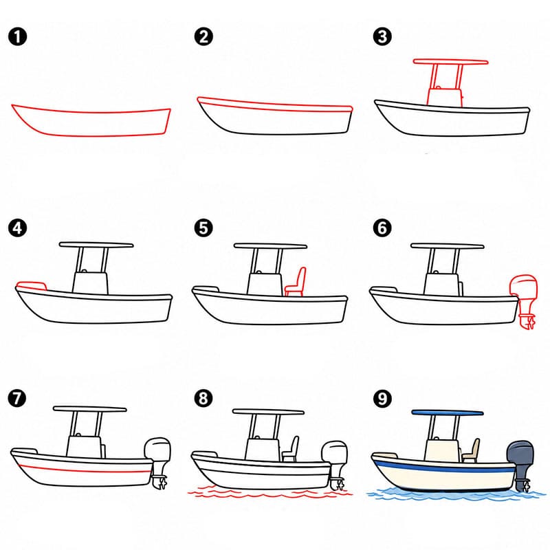 Bateau de baie dessin