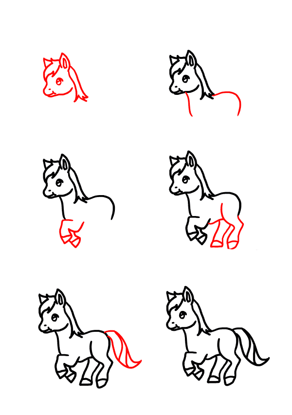 Bébé cheval dessin