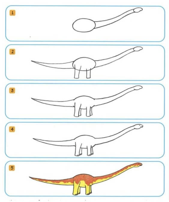 Dinosaure à long cou (2) dessin