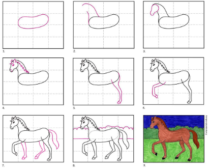 Idée cheval 10 dessin