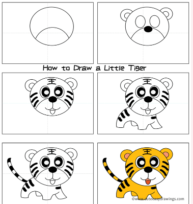 Idée de tigre 5 dessin